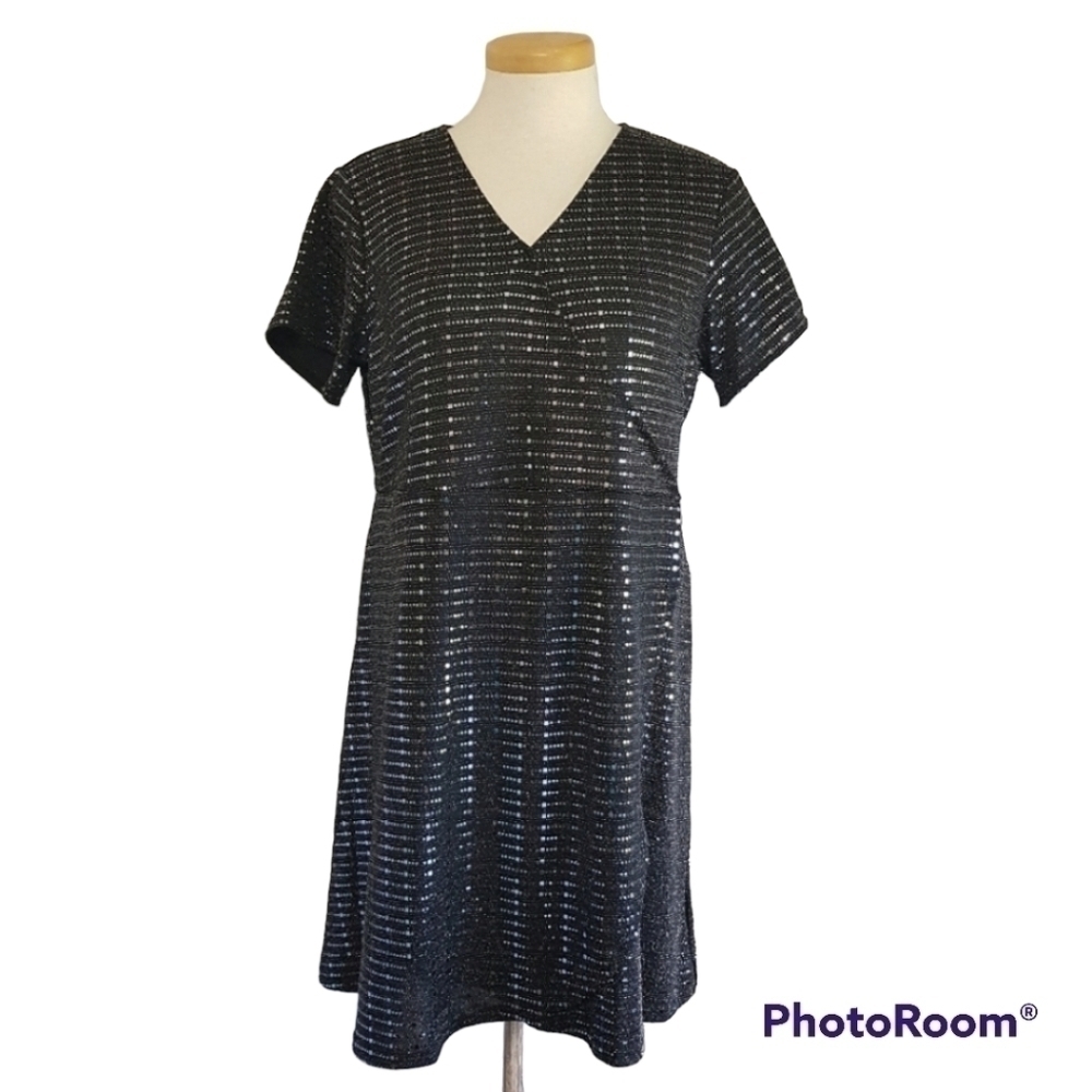 𝅺Sloane & Sadie Faux Wrap Sequin Dress